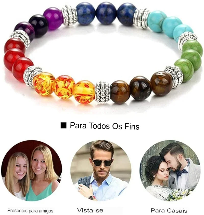 ZENBALANCE - Pulseira dos 7 Chakras para Equilíbrio
