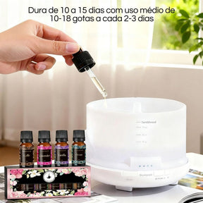 ZENAROMA PRO - Kit 6 Óleos Essenciais para Aromaterapia