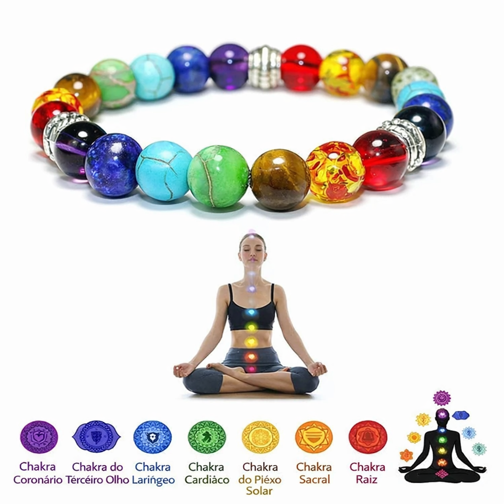 ZENBALANCE - Pulseira dos 7 Chakras para Equilíbrio