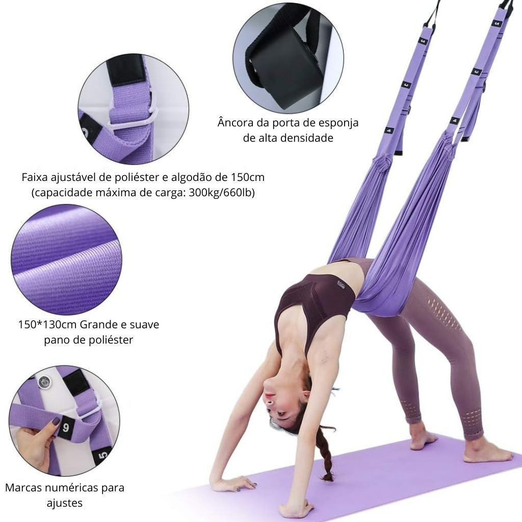 AIRZEN PRO - Sling de Yoga para Alongamento Suspenso