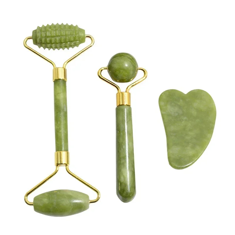 JADEZEN PRO - Kit Facial de Jade com Gua Sha e Rollers