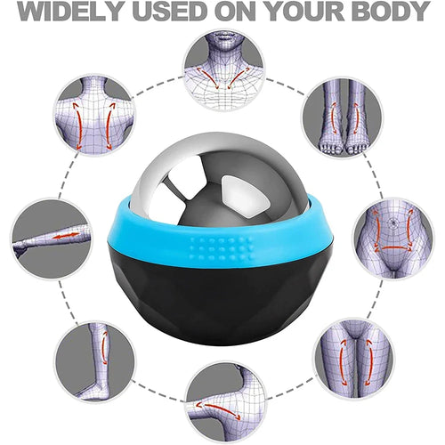 Hot/Cold Massage Roller Ball Stainless Steel Body Therapy Ice Roller Pain Relief Deep Tissue Massage Balls Body Face Massager