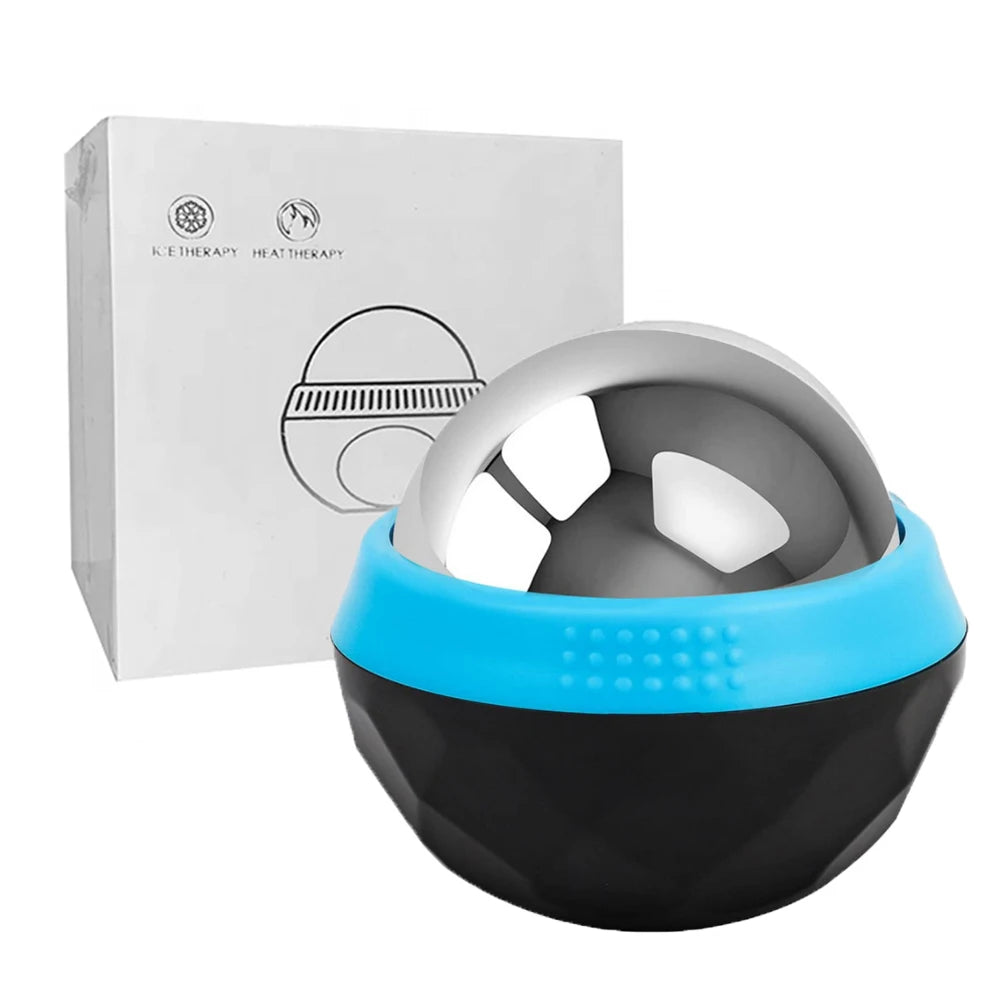 Hot/Cold Massage Roller Ball Stainless Steel Body Therapy Ice Roller Pain Relief Deep Tissue Massage Balls Body Face Massager